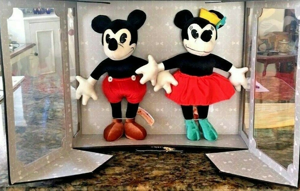 limited release mickey and minnie plush dolls